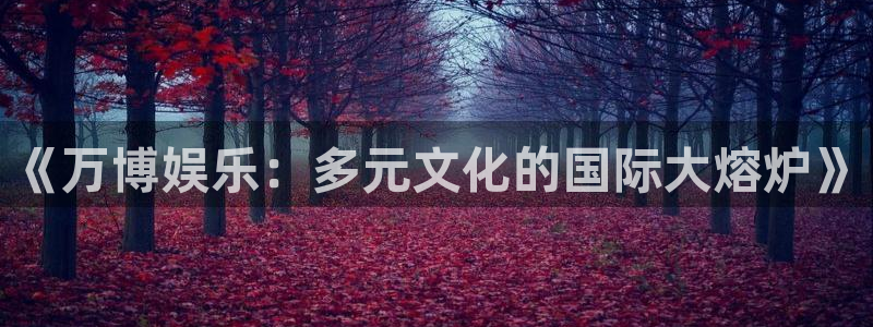 摩臣5平台平台注册账号：《万博娱乐：多元文化的国际大熔炉》